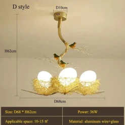 Vogelnestlampe - Rustikales minimalistisches Naturdesign