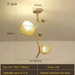 Vogelnestlampe - Rustikales minimalistisches Naturdesign