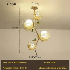 Vogelnestlampe - Rustikales minimalistisches Naturdesign