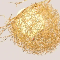 Vogelnestlampe - Rustikales minimalistisches Naturdesign