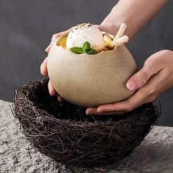 Vogelnestschale aus Keramik – Kreatives Eierschalen-Design