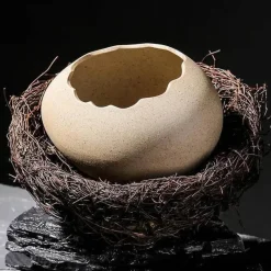 Vogelnestschale aus Keramik – Kreatives Eierschalen-Design