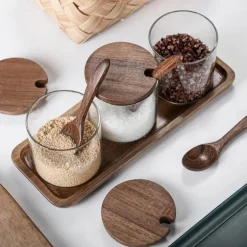 Vorratsdose aus Akazienglas – Dekorativer Behälter für die Inneneinrichtung