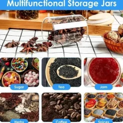 Vorratsdose aus Glas für Lebensmittel – Behälter zur Organisation der Küche mit Deckel