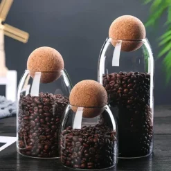 Vorratsglas aus Glas mit Korkdeckel - Home Organizer Jar
