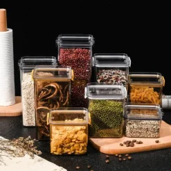 Vorratsgläser mit Deckel – Küchen-Vorratsdosen-Organizer für Müsli und Gewürze