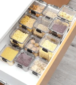 Vorratsgläser mit Deckel – Küchen-Vorratsdosen-Organizer für Müsli und Gewürze