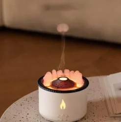 Vulkanischer Flammen-Luftbefeuchter – Aromatherapie-Nachtlampe und Luftdiffusor