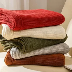 Waffelstrick-Wolldecke – gemütlicher, weicher und warmer Sofabezug