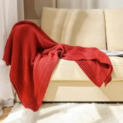 Waffelstrick-Wolldecke – gemütlicher, weicher und warmer Sofabezug