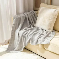 Waffelstrick-Wolldecke – gemütlicher, weicher und warmer Sofabezug