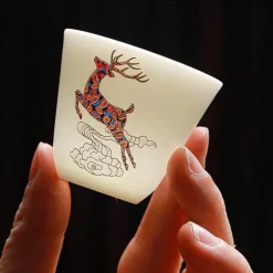 Waldhirsch-Keramik-Teeservice