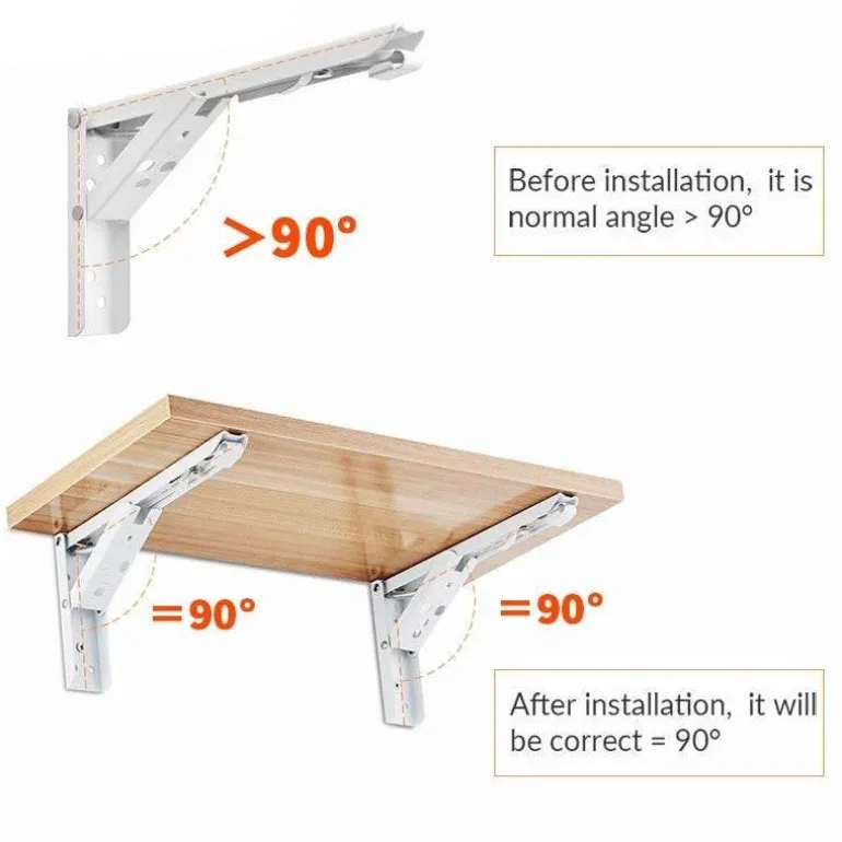 Wall-Mounted Foldable Shelf - Space-Saving Organizer Bracket