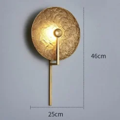 Wandlampe - Elegante goldene Glockenleuchte