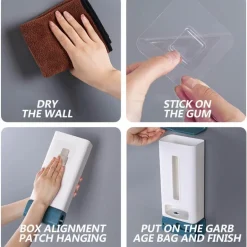 Wandmontierte Müllaufbewahrungsbox - Platzsparender Abfallorganizer