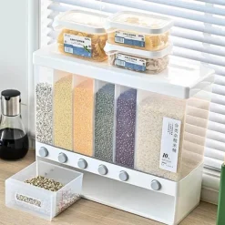 Wandmontierter automatischer Reisvorratstank - Getreidespender für die Küche