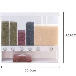 Wandmontierter automatischer Reisvorratstank - Getreidespender für die Küche