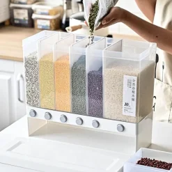 Wandmontierter automatischer Reisvorratstank - Getreidespender für die Küche