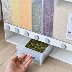 Wandmontierter automatischer Reisvorratstank - Getreidespender für die Küche