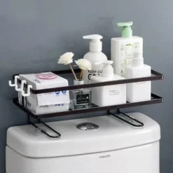 Wandmontierter Badezimmer-Organizer – Aufbewahrungsregal ohne Lochen