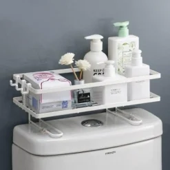 Wandmontierter Badezimmer-Organizer – Aufbewahrungsregal ohne Lochen