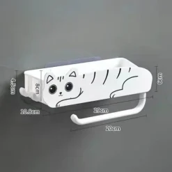 Wandmontierter Badezimmer-Organizer – Regal im Lazy Kitten-Design