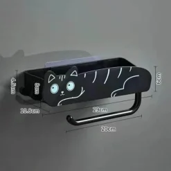 Wandmontierter Badezimmer-Organizer – Regal im Lazy Kitten-Design