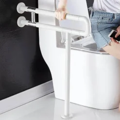 Wandmontierter Badezimmerhandlauf aus Edelstahl - Sicherheitsstange zur Unterstützung älterer Menschen