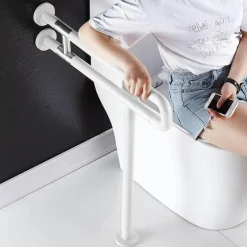 Wandmontierter Badezimmerhandlauf aus Edelstahl - Sicherheitsstange zur Unterstützung älterer Menschen