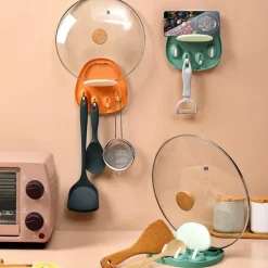 Wandmontierter Deckelhalter mit Katzenpfote – Küchen-Organizer-Regal