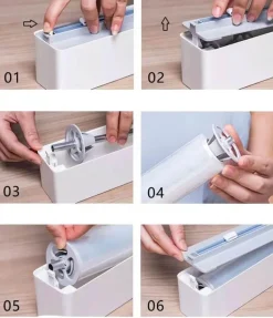 Wandmontierter Frischhaltefolienspender - Verstellbarer Küchen-Organizer