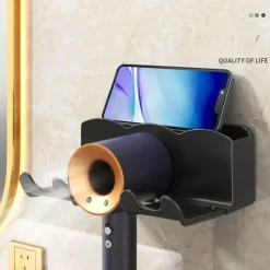 Wandmontierter Haartrockner-Glätteisen-Organizer – Stilvolle Aufbewahrungslösung für die Haarpflege