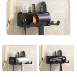 Wandmontierter Haartrockner-Glätteisen-Organizer – Stilvolle Aufbewahrungslösung für die Haarpflege