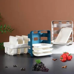 Wandmontierter Küchen-Organizer – Mehrschichtiges Lebensmittelaufbewahrungssystem