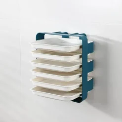 Wandmontierter Küchen-Organizer – Mehrschichtiges Lebensmittelaufbewahrungssystem