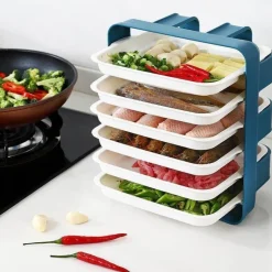 Wandmontierter Küchen-Organizer – Mehrschichtiges Lebensmittelaufbewahrungssystem