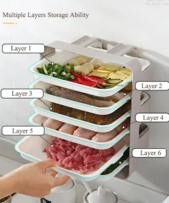 Wandmontierter Küchen-Organizer – platzsparende Aufbewahrungslösung