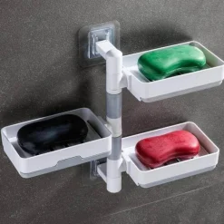 Wandmontierter, mehrschichtiger, drehbarer Seifenhalter