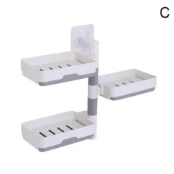 Wandmontierter, mehrschichtiger, drehbarer Seifenhalter