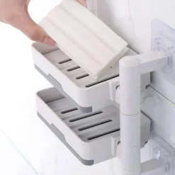 Wandmontierter, mehrschichtiger, drehbarer Seifenhalter