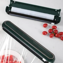 Wandmontierter Plastikfolienspender Automatischer Küchenorganizer