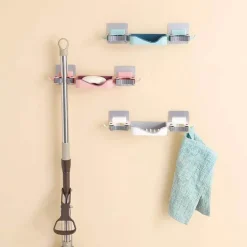 Wandmontierter Seifenmopphalter - 3-in-1-Aufbewahrungshalter