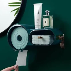 Wandmontierter Taschentuchspender - Dekorativer Papierhalter für Küche und Bad