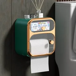 Wandmontierter Toilettenpapier- und Handtuch-Organizer – MultiBox-Aufbewahrungslösung