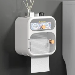 Wandmontierter Toilettenpapier- und Handtuch-Organizer – MultiBox-Aufbewahrungslösung
