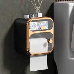 Wandmontierter Toilettenpapier- und Handtuch-Organizer – MultiBox-Aufbewahrungslösung