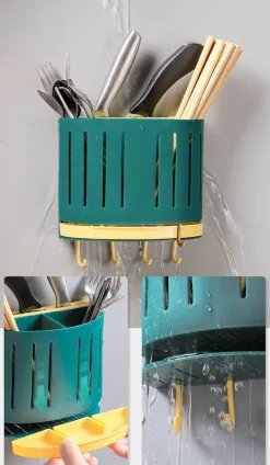 Wandmontiertes Abtropfgestell - Organizer zur Aufbewahrung von Geschirr