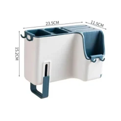 Wandmontiertes Abtropfgestell für Küchenbesteck