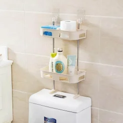 Wandmontiertes Badezimmerregal - Mehrschichtiges Organizer-Aufbewahrungsregal
