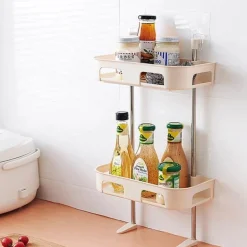 Wandmontiertes Badezimmerregal - Mehrschichtiges Organizer-Aufbewahrungsregal